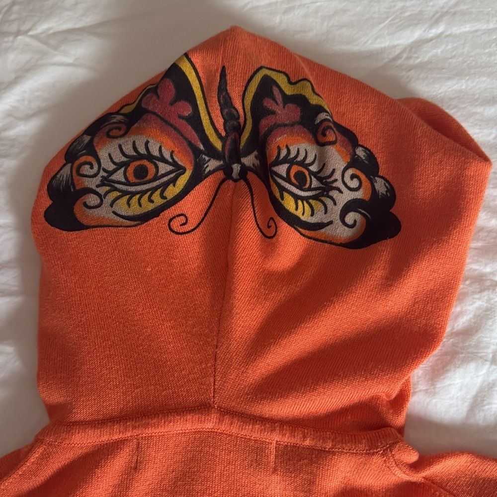 Ed Hardy by Christian Audigier Womans Zipped Hoodie with Butterflies. Size M. - Picture 7 of 13
